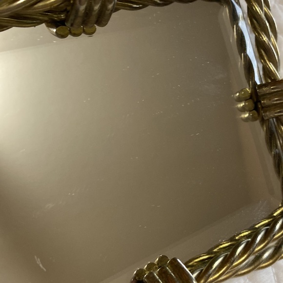 Vintage Brass Twisted Rope Dresser Mirror Tray - Picture 4 of 11